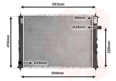 VAN WEZEL Radiaator,mootorijahutus 02002111